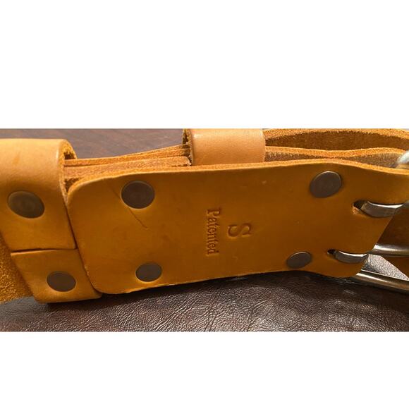 Power Systems Leather Weightlifting Belt Small Tan Double-Prong USA Gym Lift - Picture 4 of 7